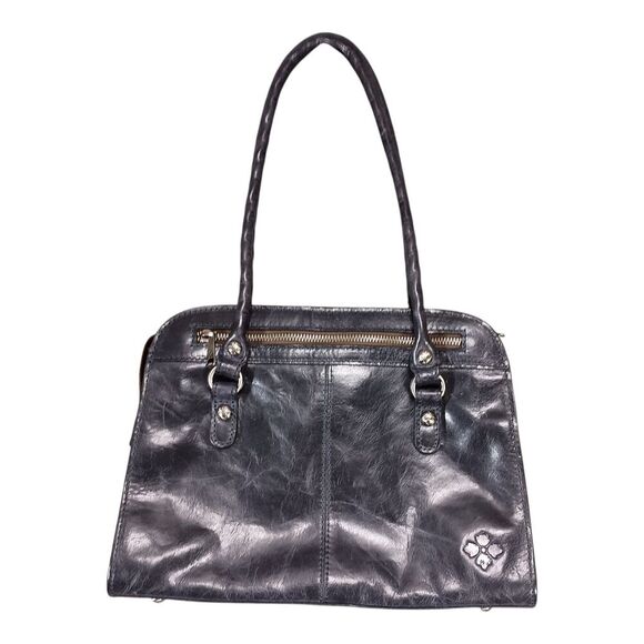 Patricia Nash Calvi Shoulder Bag Tote Studded Embellished Rose Navy Blue Leather - Picture 4 of 15